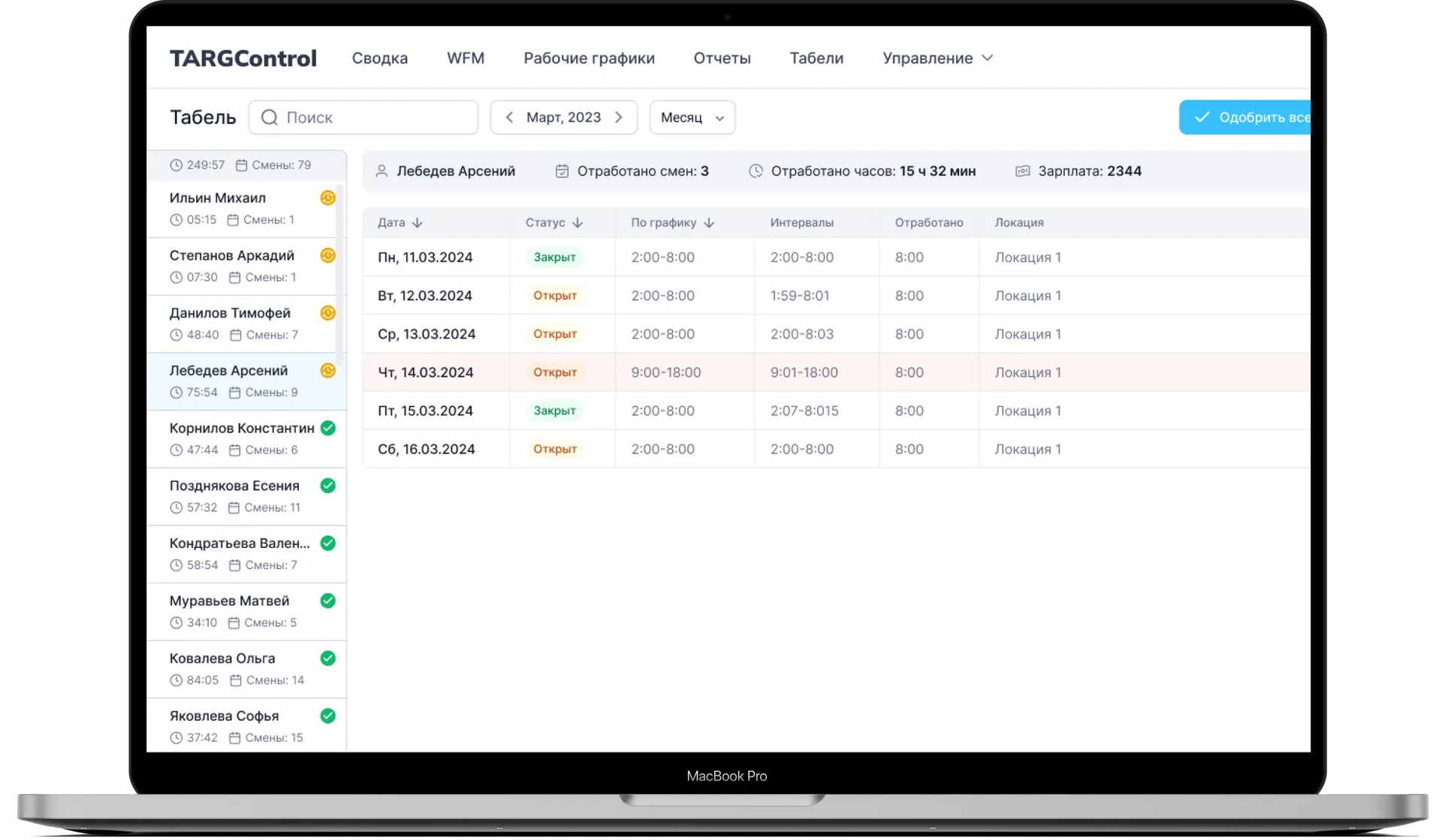 TARGControl для HR и бухгалтерии