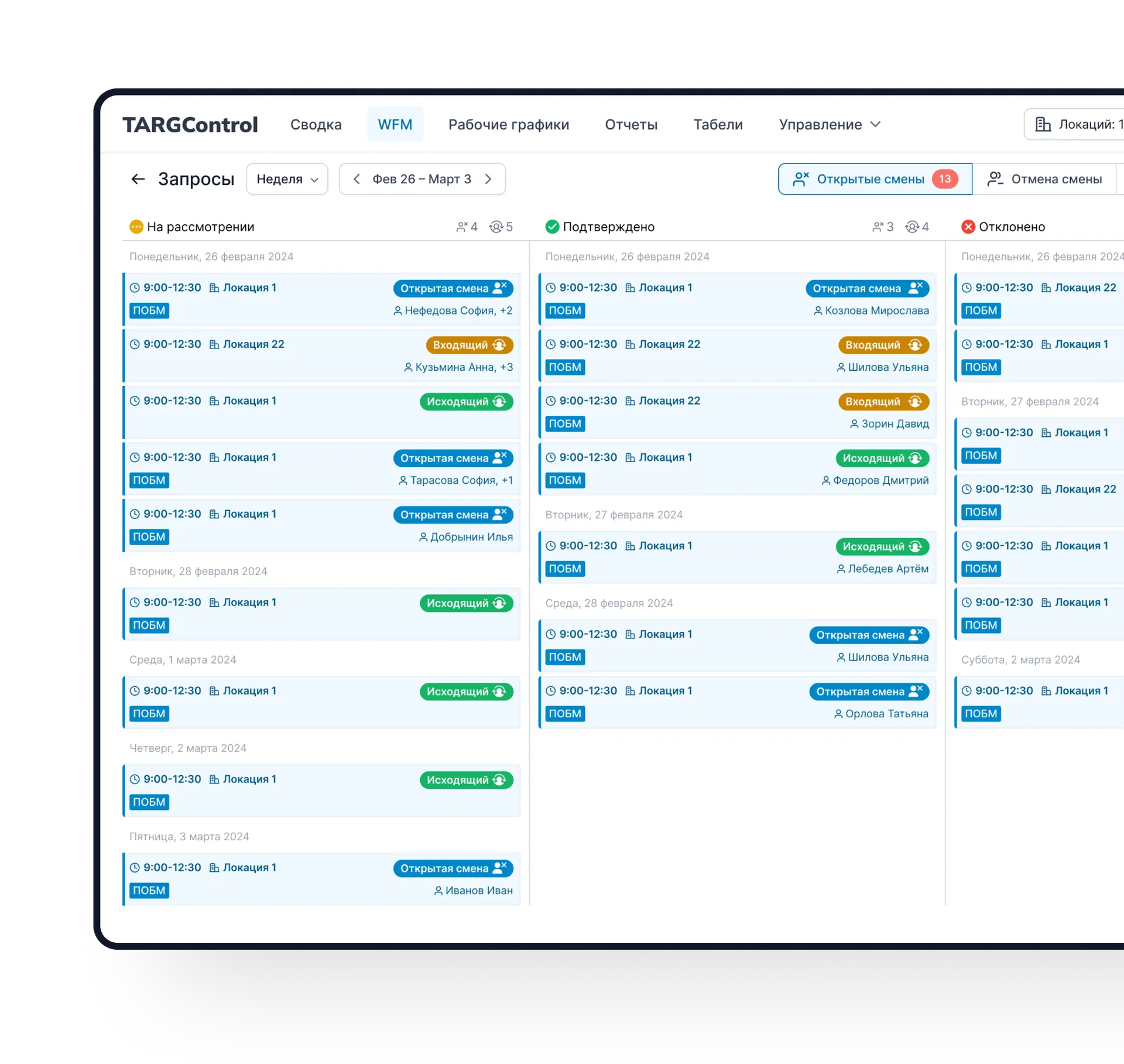 TARGControl для топ-менеджера